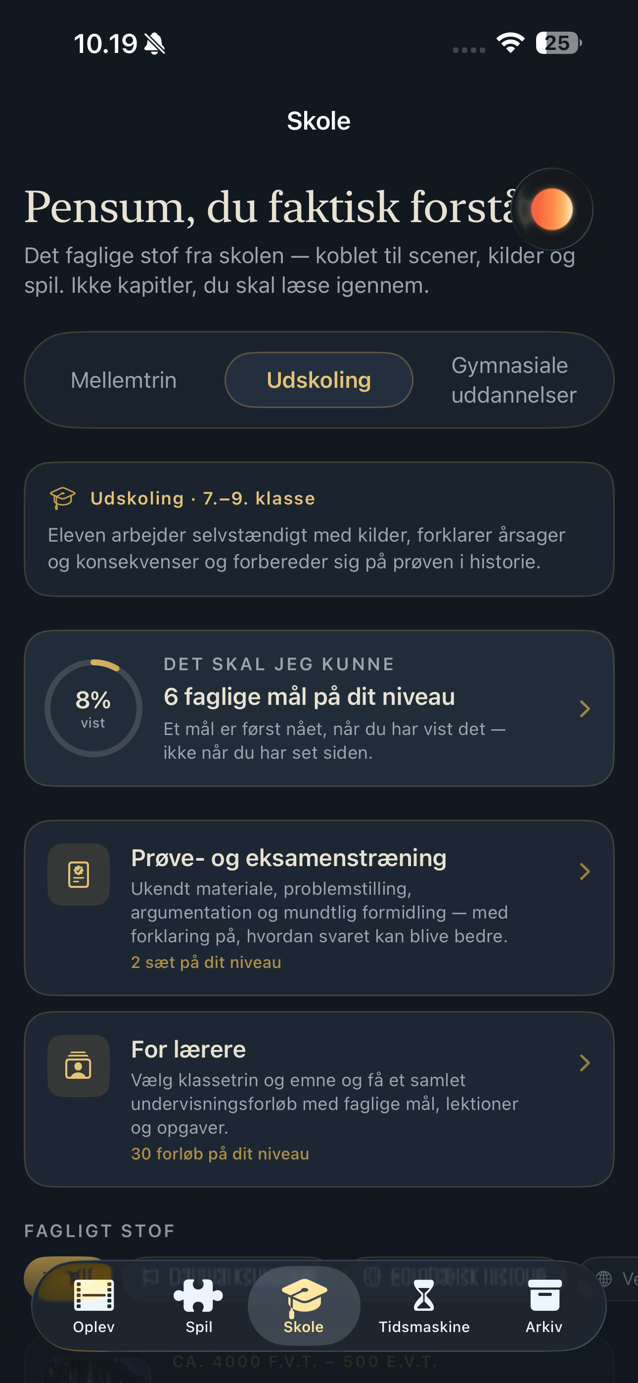 KLOG PÅ - HISTORIE